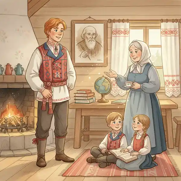 Kuvitus tarinasta: Etsivät Lilja ja Eetu - Kadonnut kulta-aarre (kappale 121)